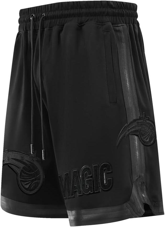 imagePro Standard NBA Mens Mens NBA Classic Triple Black Cotton Double Knit Athletic ShortTriple Black