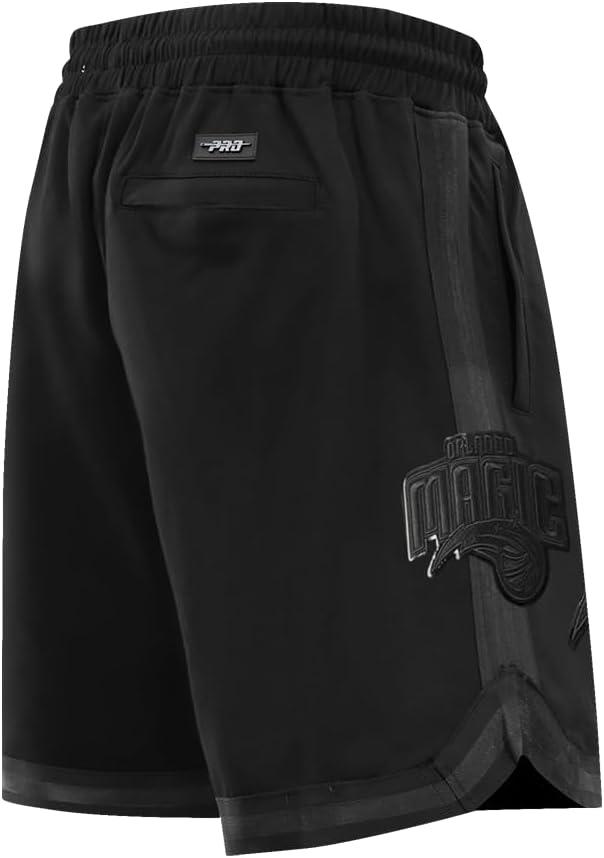 imagePro Standard NBA Mens Mens NBA Classic Triple Black Cotton Double Knit Athletic ShortTriple Black
