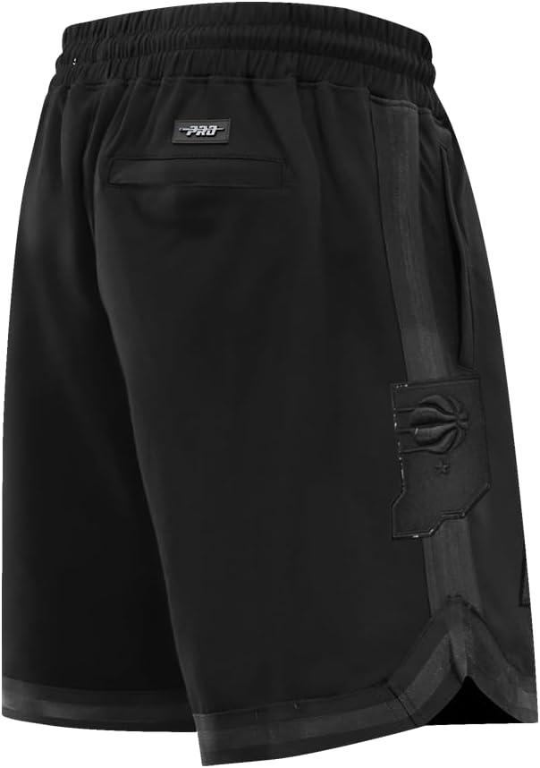 imagePro Standard NBA Mens Mens NBA Classic Triple Black Cotton Double Knit Athletic ShortTriple Black