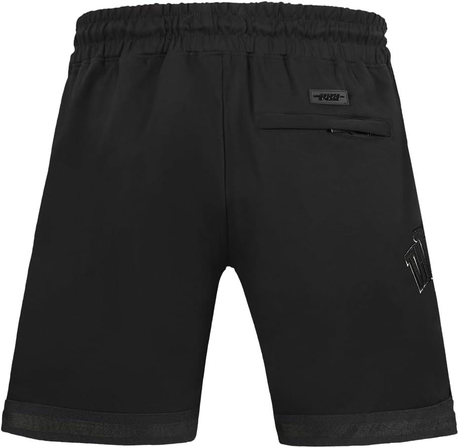 imagePro Standard NBA Mens Mens NBA Classic Triple Black Cotton Double Knit Athletic ShortTriple Black