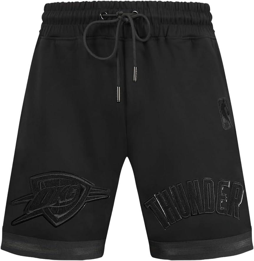 imagePro Standard NBA Mens Mens NBA Classic Triple Black Cotton Double Knit Athletic ShortTriple Black
