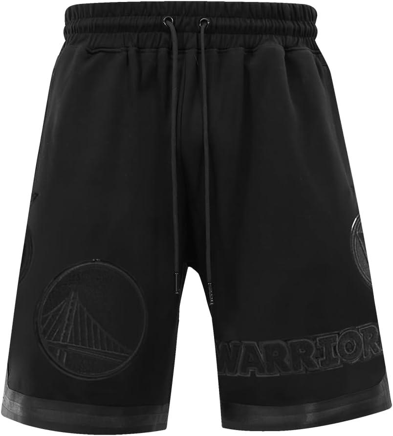 imagePro Standard NBA Mens Mens NBA Classic Triple Black Cotton Double Knit Athletic ShortTriple Black