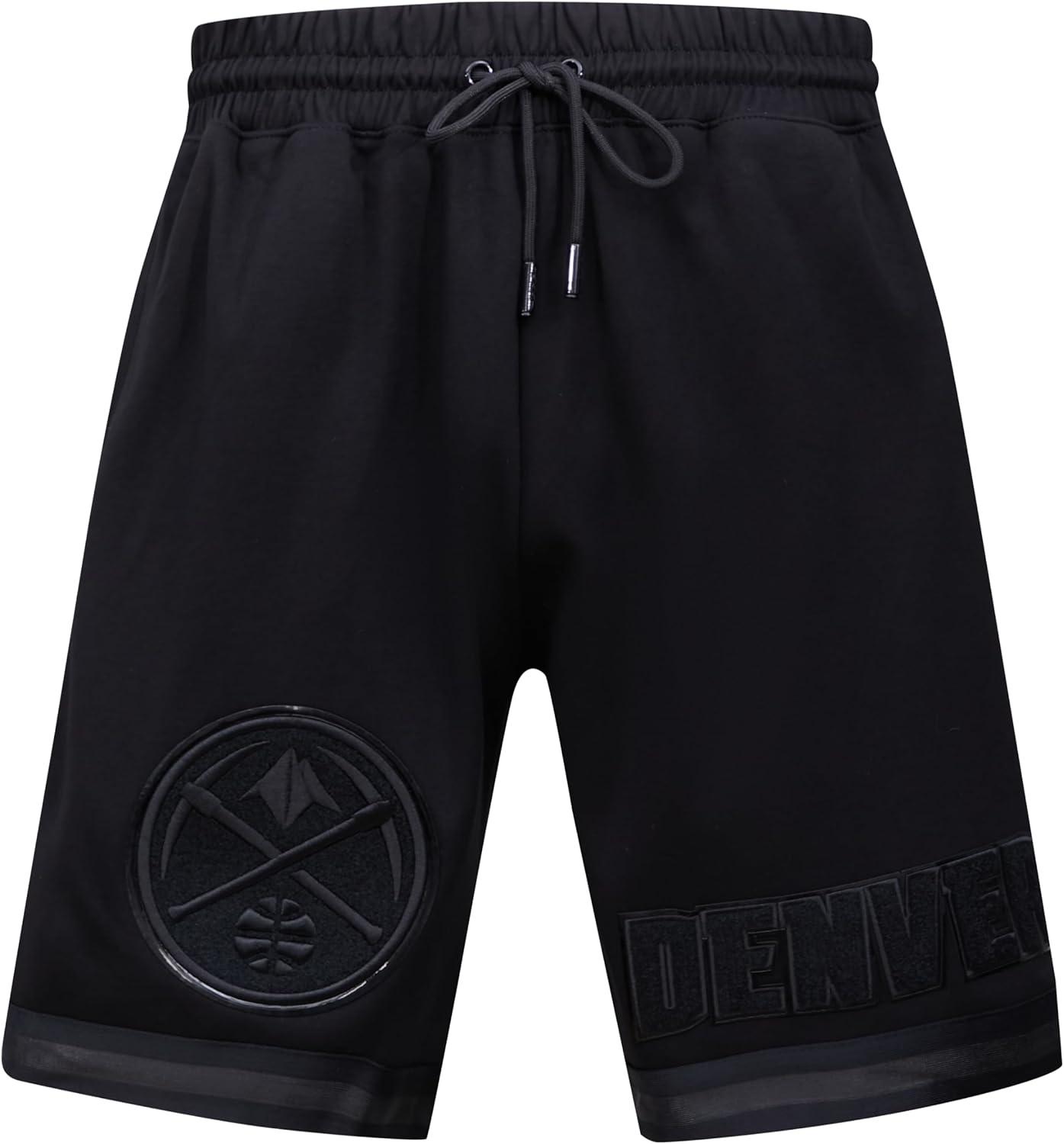 imagePro Standard NBA Mens Mens NBA Classic Triple Black Cotton Double Knit Athletic ShortTriple Black