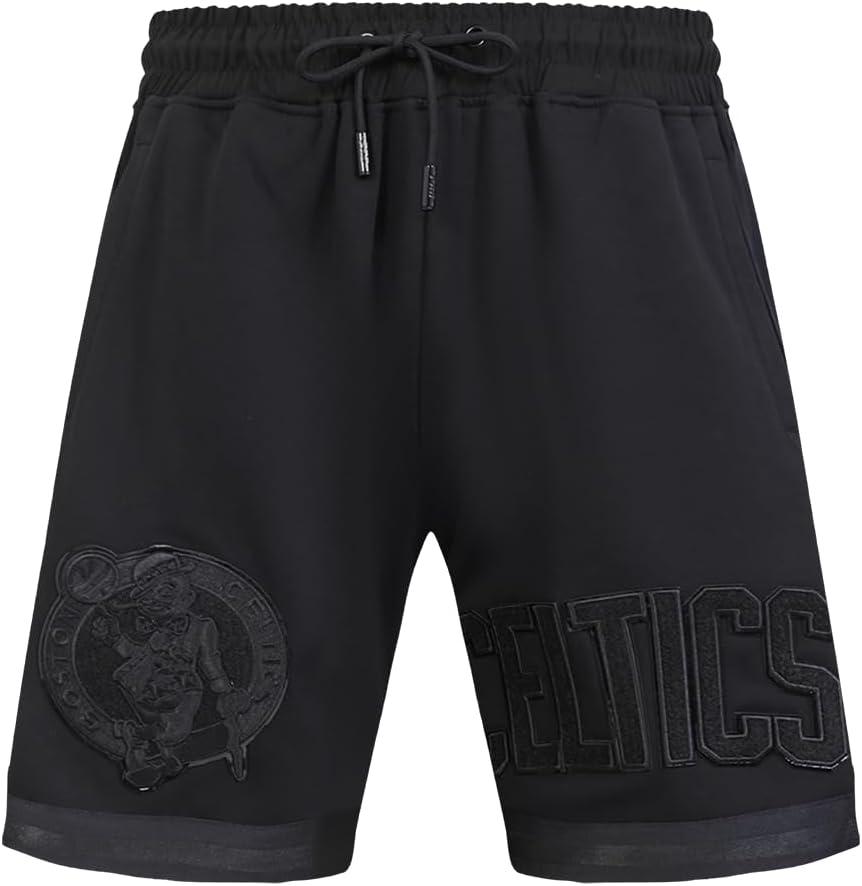imagePro Standard NBA Mens Mens NBA Classic Triple Black Cotton Double Knit Athletic ShortTriple Black