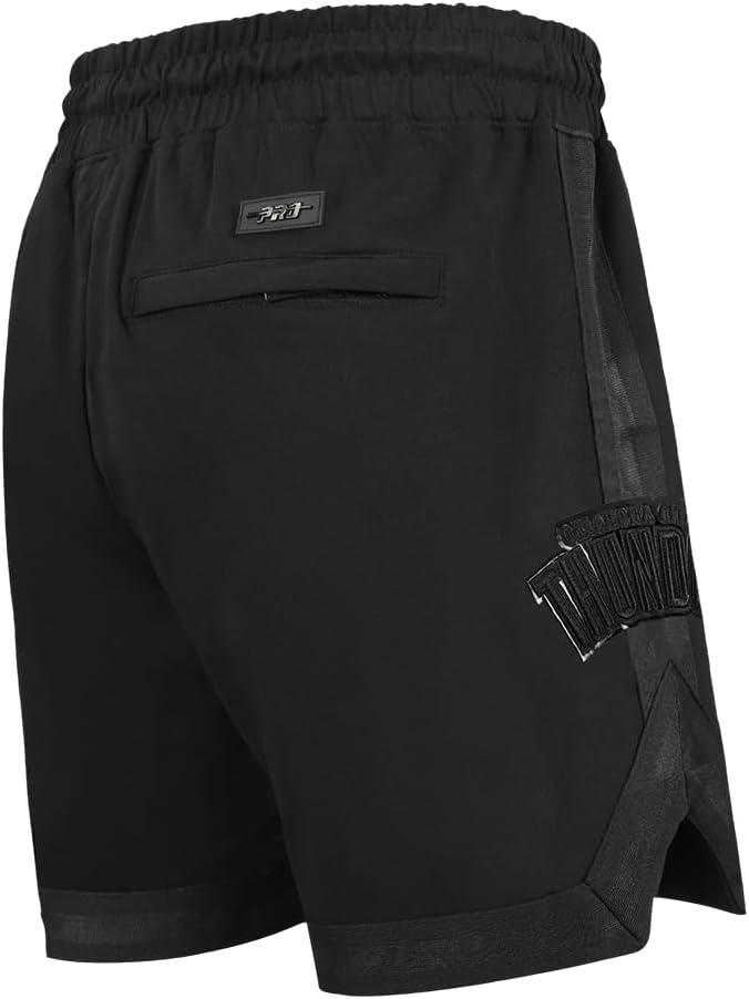 imagePro Standard NBA Mens Mens NBA Classic Triple Black Cotton Double Knit Athletic ShortTriple Black