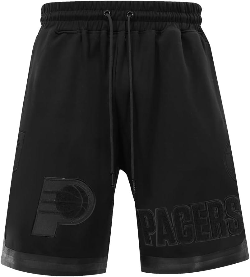 imagePro Standard NBA Mens Mens NBA Classic Triple Black Cotton Double Knit Athletic ShortTriple Black