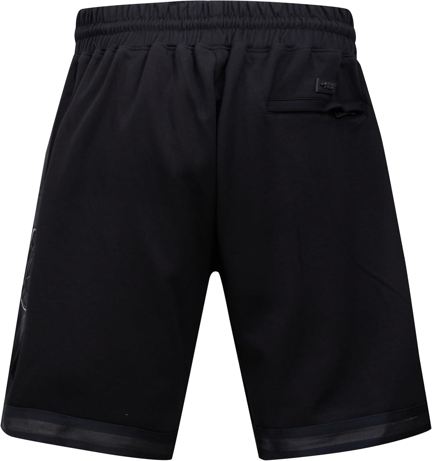 imagePro Standard NBA Mens Mens NBA Classic Triple Black Cotton Double Knit Athletic ShortTriple Black