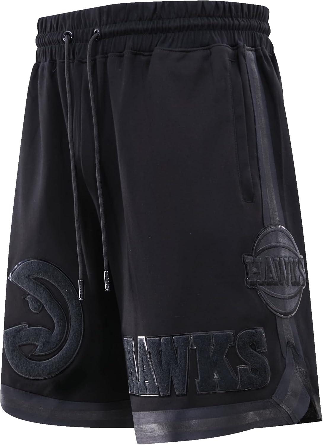 imagePro Standard NBA Mens Mens NBA Classic Triple Black Cotton Double Knit Athletic ShortTriple Black
