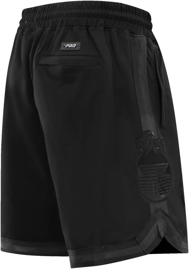 imagePro Standard NBA Mens Mens NBA Classic Triple Black Cotton Double Knit Athletic ShortTriple Black