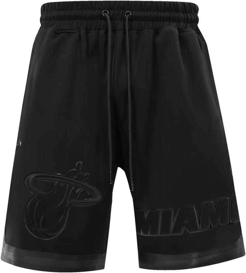 imagePro Standard NBA Mens Mens NBA Classic Triple Black Cotton Double Knit Athletic ShortTriple Black