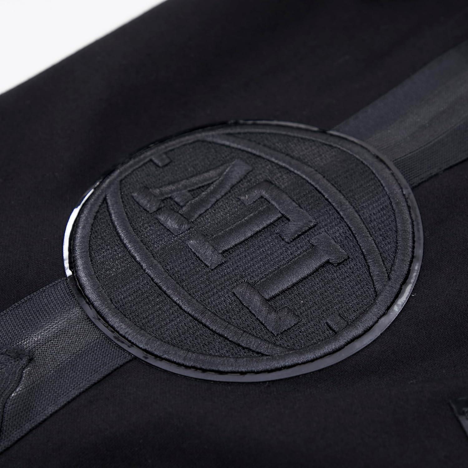 imagePro Standard NBA Mens Mens NBA Classic Triple Black Cotton Double Knit Athletic ShortTriple Black