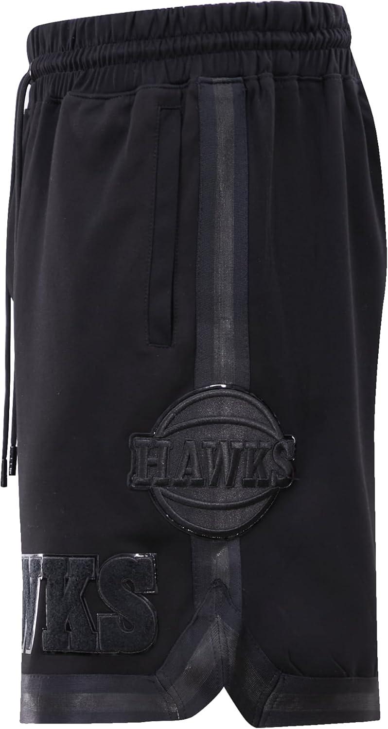 imagePro Standard NBA Mens Mens NBA Classic Triple Black Cotton Double Knit Athletic ShortTriple Black