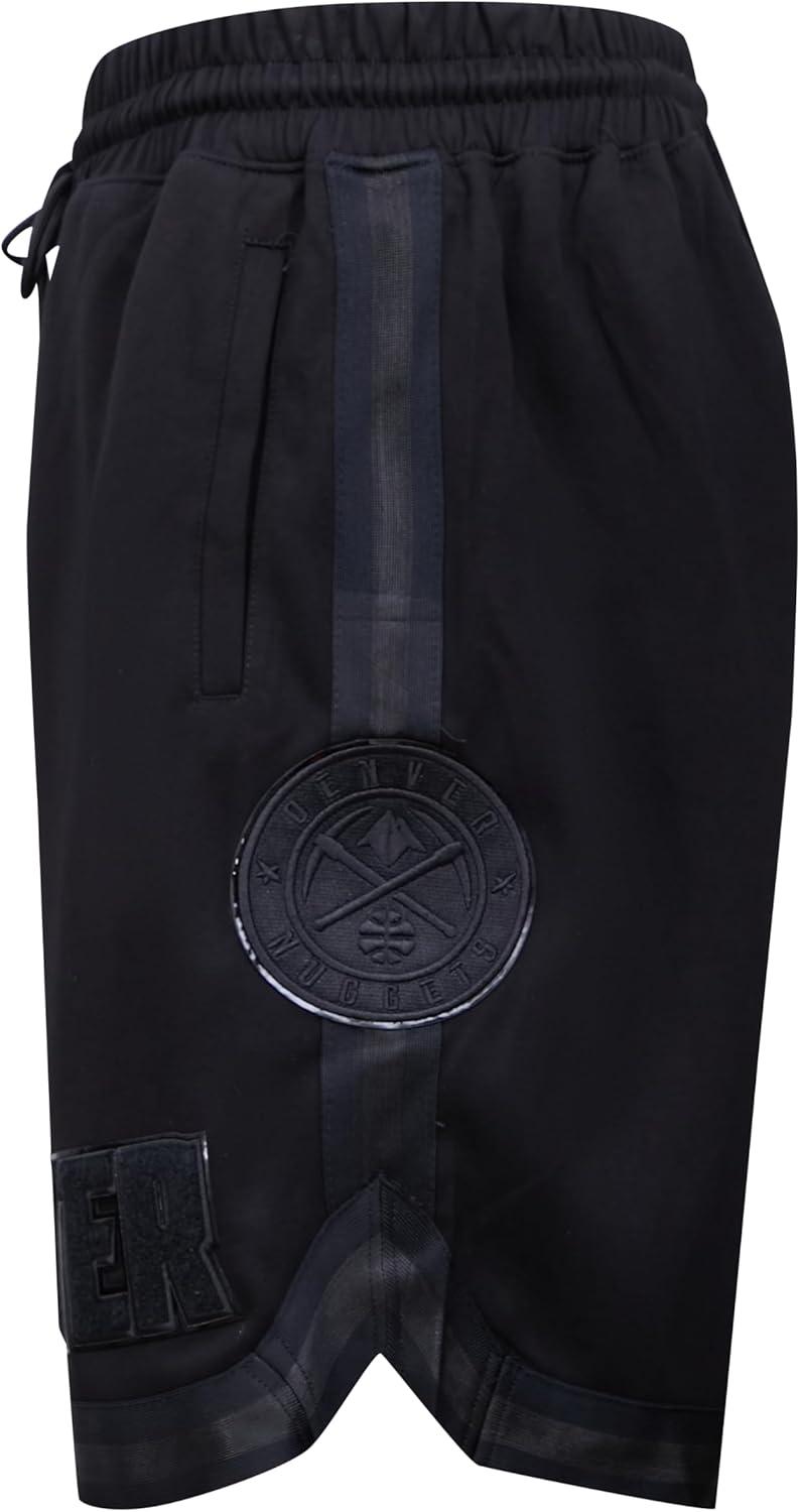 imagePro Standard NBA Mens Mens NBA Classic Triple Black Cotton Double Knit Athletic ShortTriple Black