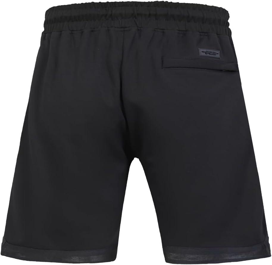 imagePro Standard NBA Mens Mens NBA Classic Triple Black Cotton Double Knit Athletic ShortTriple Black