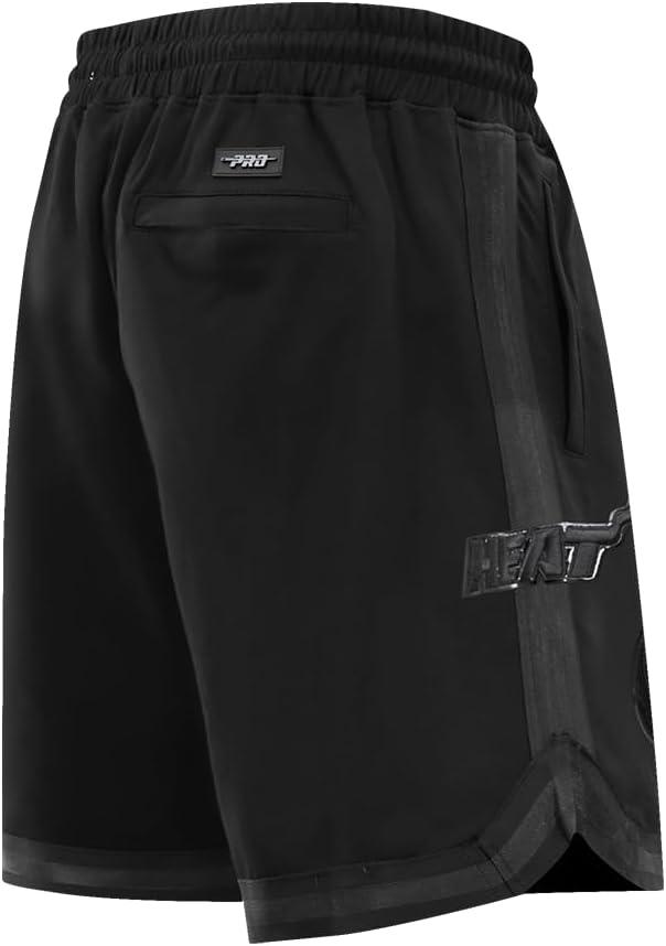 imagePro Standard NBA Mens Mens NBA Classic Triple Black Cotton Double Knit Athletic ShortTriple Black