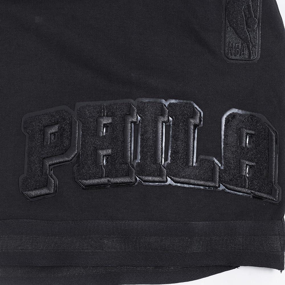 imagePro Standard NBA Mens Mens NBA Classic Triple Black Cotton Double Knit Athletic ShortTriple Black