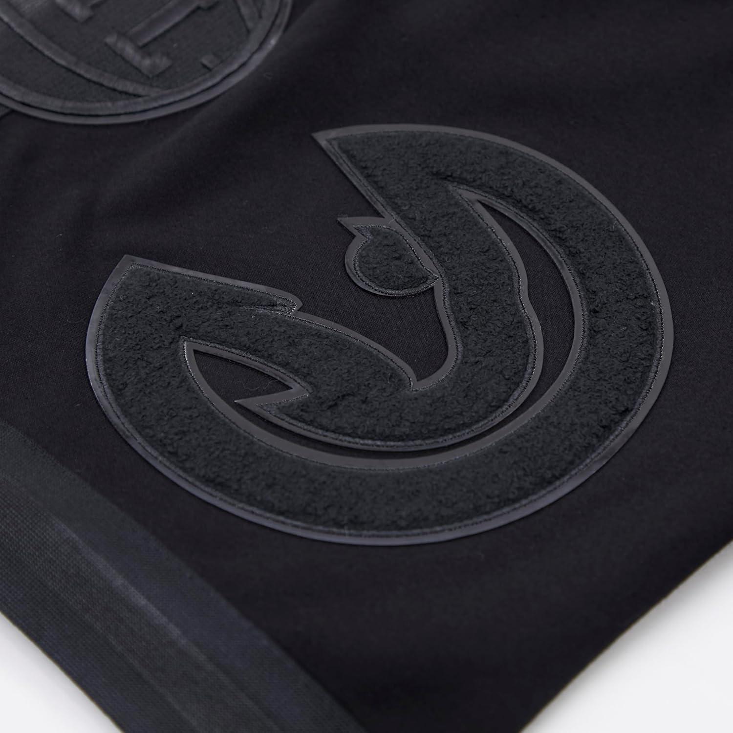 imagePro Standard NBA Mens Mens NBA Classic Triple Black Cotton Double Knit Athletic ShortTriple Black