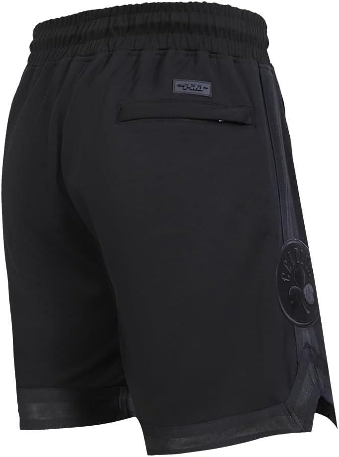 imagePro Standard NBA Mens Mens NBA Classic Triple Black Cotton Double Knit Athletic ShortTriple Black