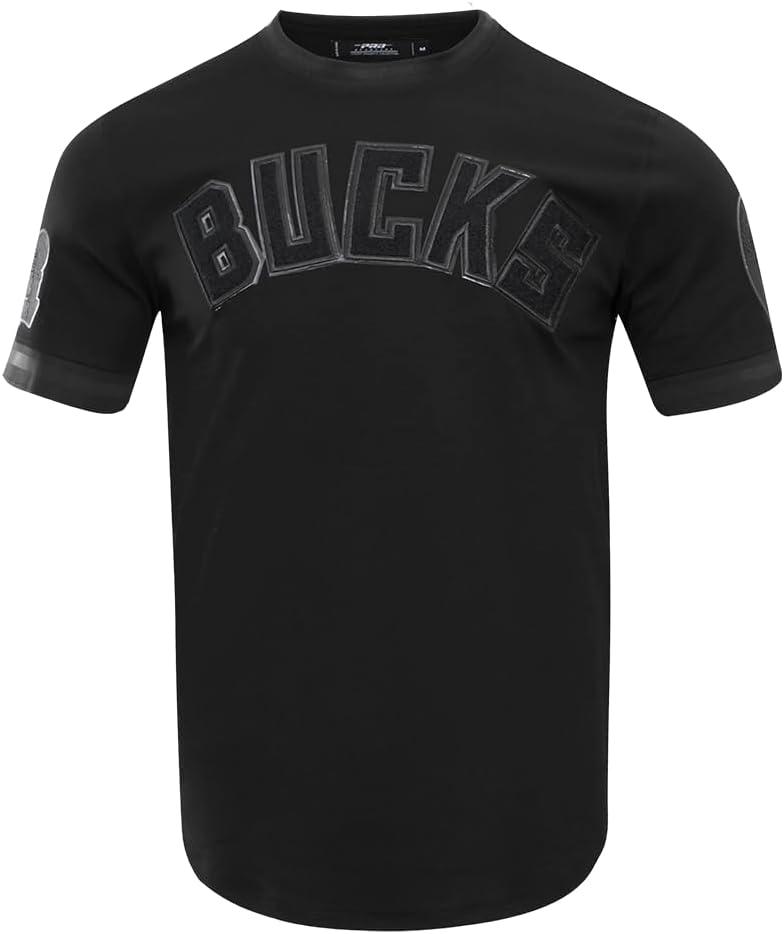 imagePro Standard NBA Mens Mens NBA Classic Triple Black Cotton Double Knit Short Sleeve TeeBlack