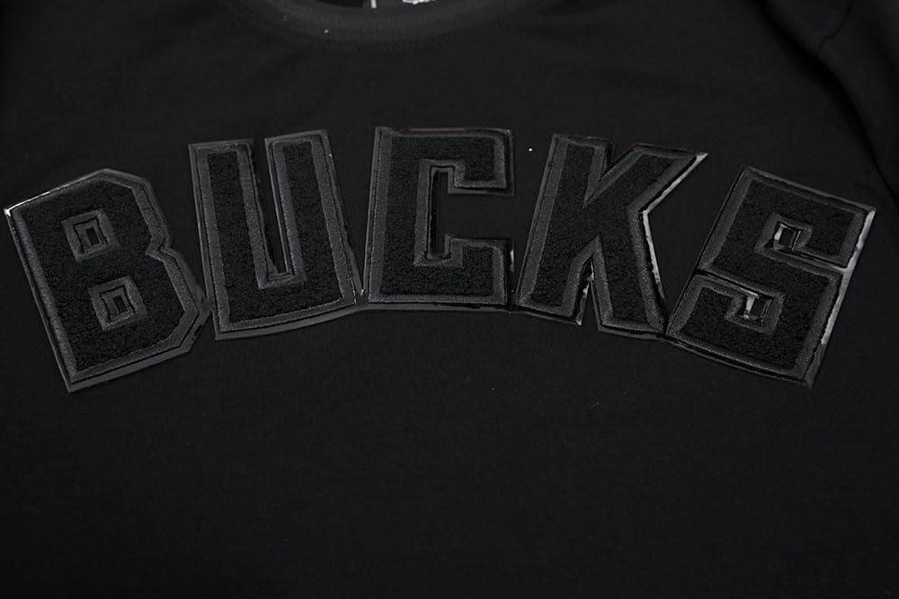 imagePro Standard NBA Mens Mens NBA Classic Triple Black Cotton Double Knit Short Sleeve TeeBlack