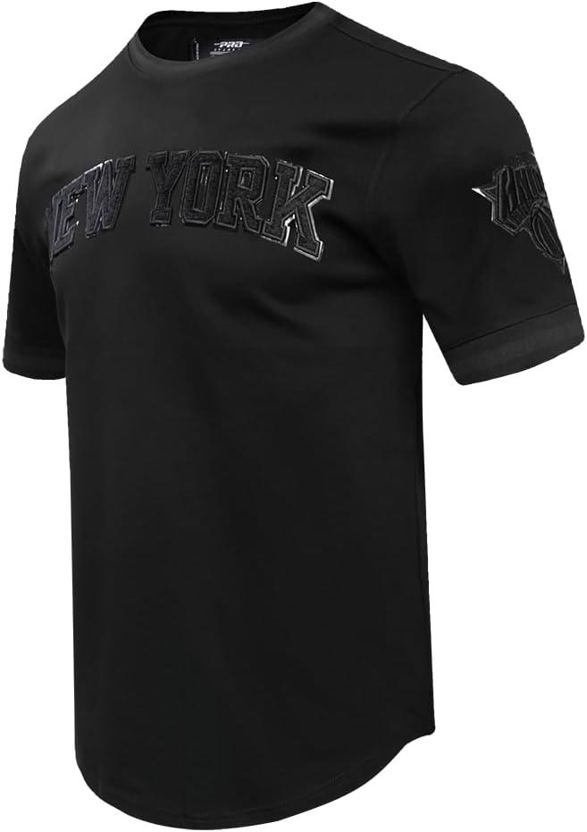 imagePro Standard NBA Mens Mens NBA Classic Triple Black Cotton Double Knit Short Sleeve TeeBlack