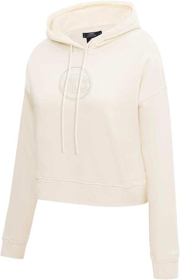 imagePro Standard NBA womens Womens Nba Neutral Brushed Back French Terry Cropped Pullover HoodieEggshell