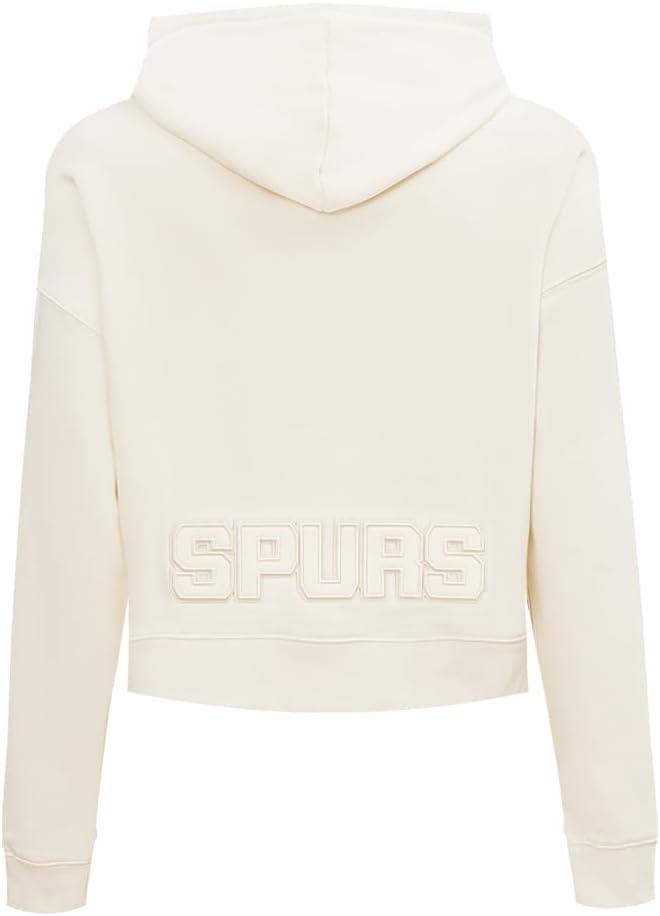 imagePro Standard NBA womens Womens Nba Neutral Brushed Back French Terry Cropped Pullover HoodieEggshell