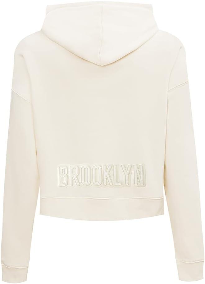 imagePro Standard NBA womens Womens Nba Neutral Brushed Back French Terry Cropped Pullover HoodieEggshell