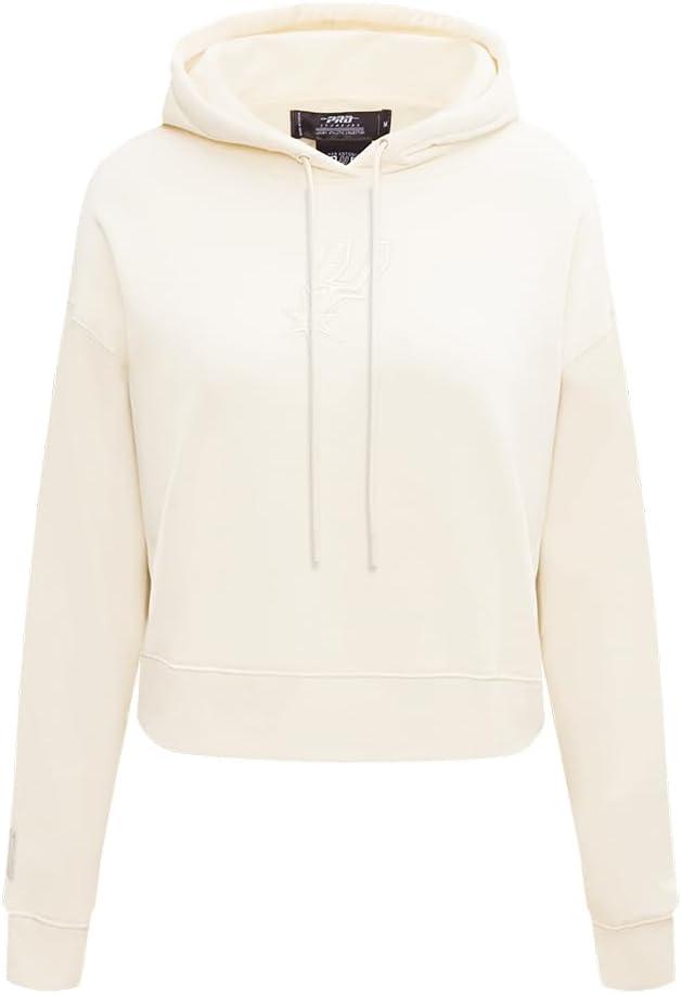 imagePro Standard NBA womens Womens Nba Neutral Brushed Back French Terry Cropped Pullover HoodieEggshell