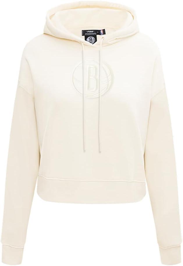 imagePro Standard NBA womens Womens Nba Neutral Brushed Back French Terry Cropped Pullover HoodieEggshell