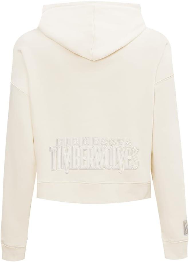 imagePro Standard NBA womens Womens Nba Neutral Brushed Back French Terry Cropped Pullover HoodieEggshell