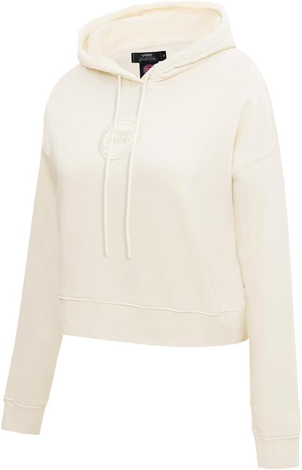 imagePro Standard NBA womens Womens Nba Neutral Brushed Back French Terry Cropped Pullover HoodieEggshell