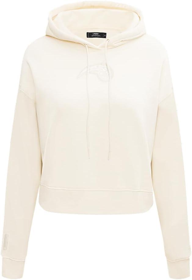 imagePro Standard NBA womens Womens Nba Neutral Brushed Back French Terry Cropped Pullover HoodieEggshell