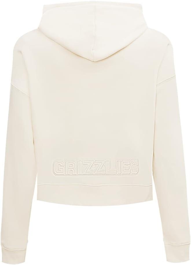 imagePro Standard NBA womens Womens Nba Neutral Brushed Back French Terry Cropped Pullover HoodieEggshell