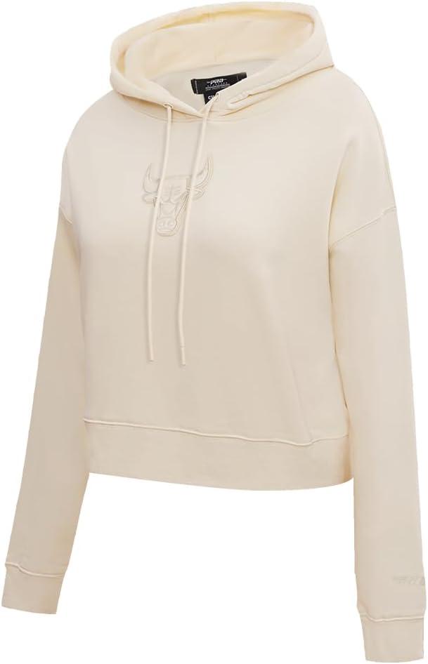 imagePro Standard NBA womens Womens Nba Neutral Brushed Back French Terry Cropped Pullover HoodieEggshell