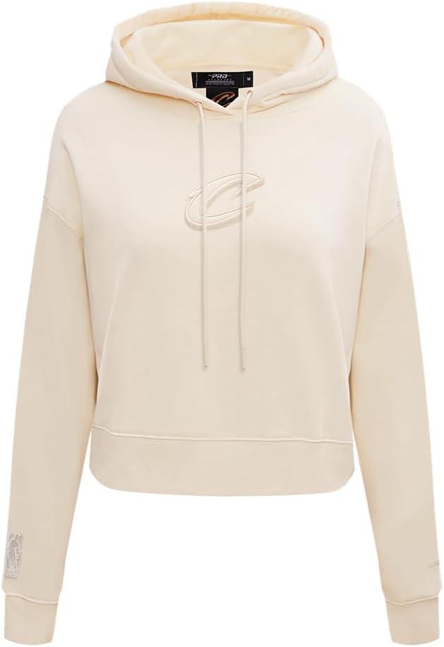 imagePro Standard NBA womens Womens Nba Neutral Brushed Back French Terry Cropped Pullover HoodieEggshell