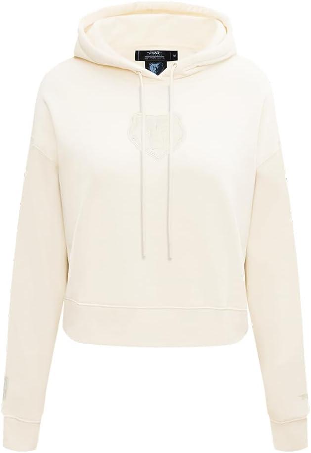 imagePro Standard NBA womens Womens Nba Neutral Brushed Back French Terry Cropped Pullover HoodieEggshell