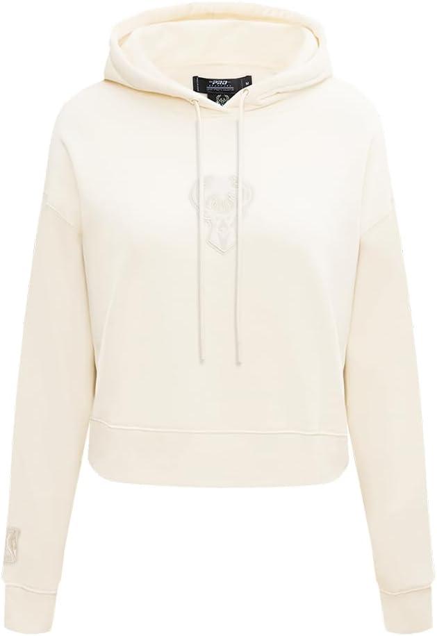 imagePro Standard NBA womens Womens Nba Neutral Brushed Back French Terry Cropped Pullover HoodieEggshell