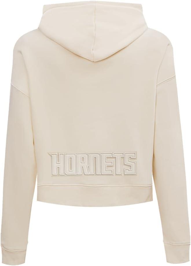 imagePro Standard NBA womens Womens Nba Neutral Brushed Back French Terry Cropped Pullover HoodieEggshell