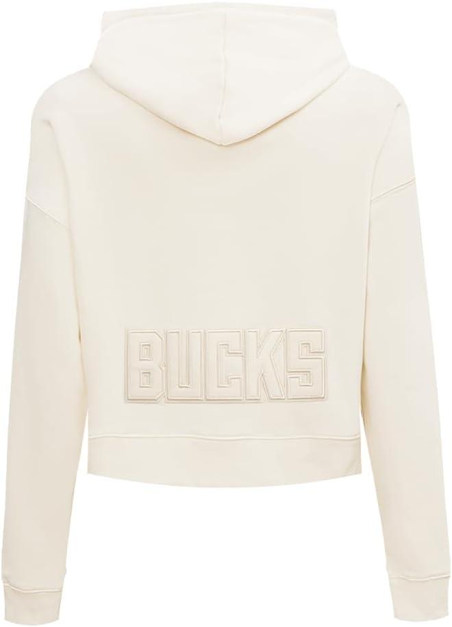 imagePro Standard NBA womens Womens Nba Neutral Brushed Back French Terry Cropped Pullover HoodieEggshell