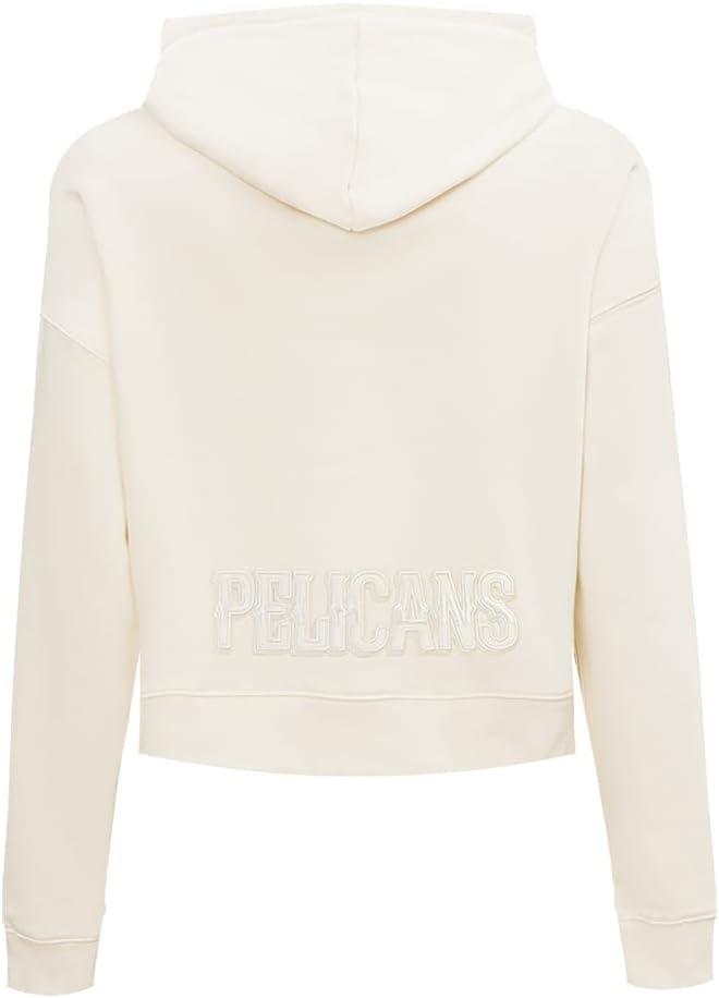imagePro Standard NBA womens Womens Nba Neutral Brushed Back French Terry Cropped Pullover HoodieEggshell