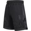 Pro Standard NBA Mens Mens NBA Classic Triple Black Cotton Double Knit Athletic Short(Triple Black)
