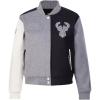 Pro Standard NBA womens Womens Nba Reverse French Terry Wool Varsity Jacket(Black/Gray/Eggshell)