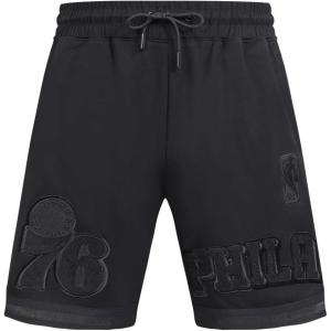 Pro Standard NBA Mens Mens NBA Classic Triple Black Cotton Double Knit Athletic Short(Triple Black)