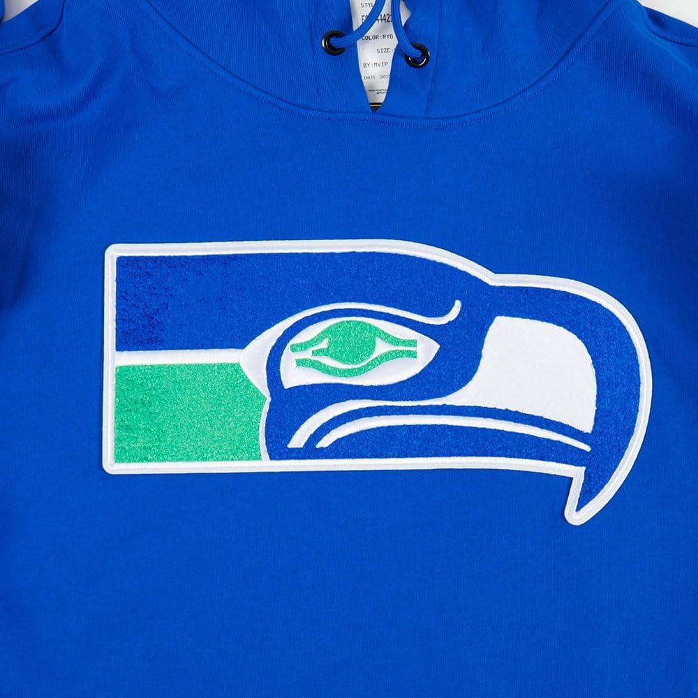 imagePro Standard Mens NFL Retro Classics Brushed Back French Terry Pull Over HoodieBlue