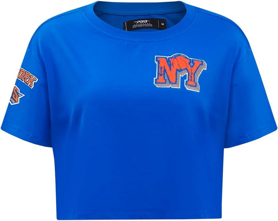 imageWomens NBA Mash Up Cotton Short Sleeve Boxy TeeRoyal Blue