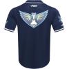 Mens WNBA Mesh Button Down Top(Midnight Navy)