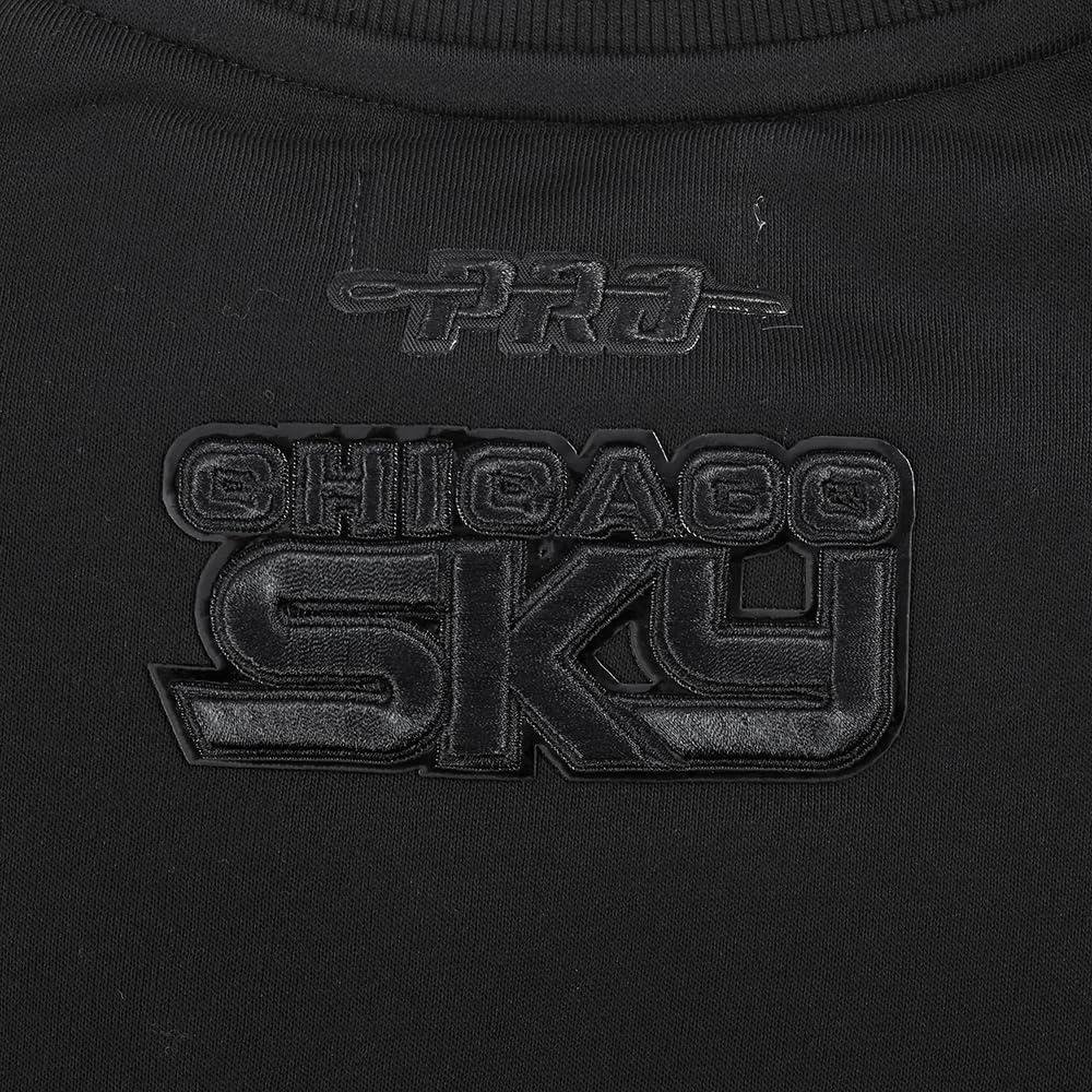 imagePro Standard WNBA womens Womens Wnba Classic Triple Black Brushed Back French Terry Crewneck SweatshirtBlack