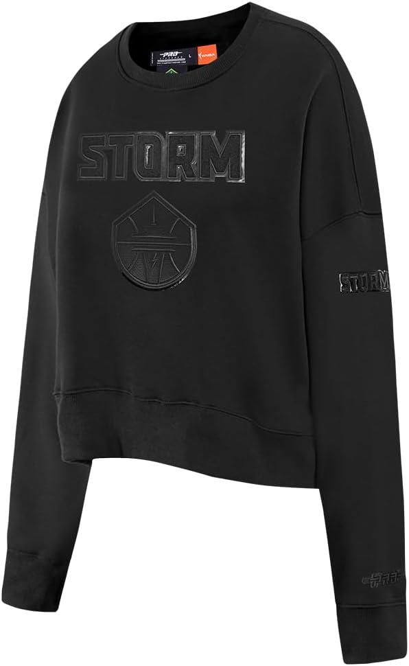 imagePro Standard WNBA womens Womens Wnba Classic Triple Black Brushed Back French Terry Crewneck SweatshirtBlack