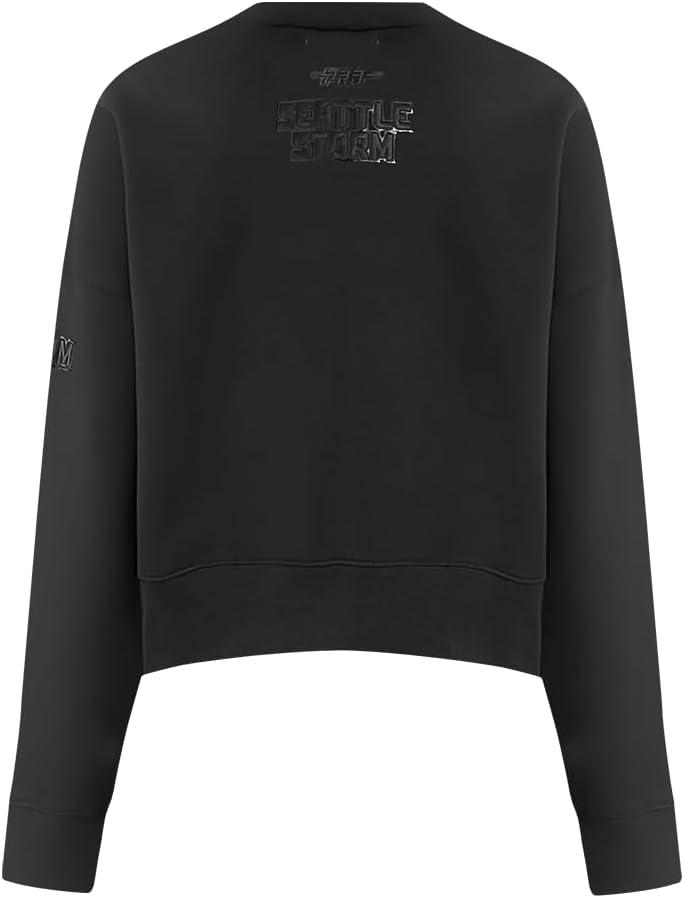 imagePro Standard WNBA womens Womens Wnba Classic Triple Black Brushed Back French Terry Crewneck SweatshirtBlack